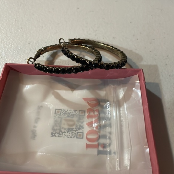 Baublebar gold and black hoop earrings gem - Picture 5 of 5